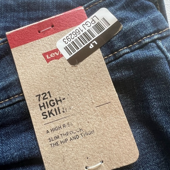 NWT Women's 721 High Rise Skinny Jeans Levi's Size 33x30 (F2) - Picture 6 of 9